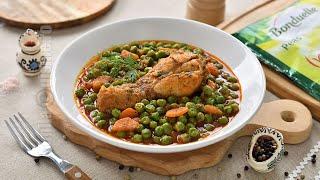 Chicken and peas stew | JamilaCuisine