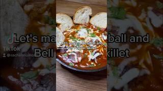 Meatball Bell Pepper Skillet #skilletmeals #cooking #recipe #letscook #food #fyp #cookingvideo #food