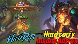 Wild rift 'God' Aatrox hard carry quadrakill - Aatrox vs renekton baron lane season 15