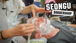  Relaxing SHAVE with HAIR WASH & STYLE |  성우이용원 Seongu South Korea's Oldest Barbershop in Seoul