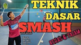 TUTORIAL DASAR SMASH BADMINTON UNTUK PEMULA. HOW TO BEGINNER SMASH.