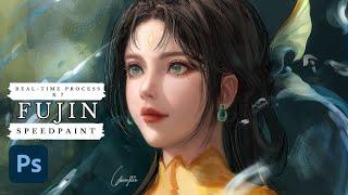 Genshin Impact | Fujin【Speed Paint Real-Time Process x 7】