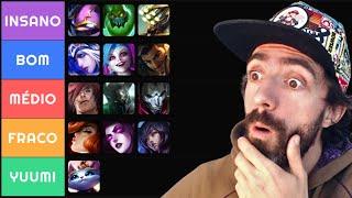 TIERLIST DOS CAMPEÕES PARA VIRAR MONO NO LOL! EM TODAS AS POSIÇÕES