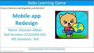Baby Learning Game : Redesign Mobile App Project