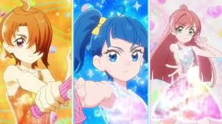 Hirogaru Sky Precure Trio Transformation (official cure prism version) 開闊天空！光之美少女：三人變身