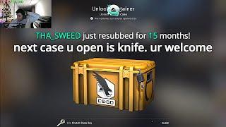 He Got Donation Saying "Next Case Is Knife" And This Happens (CS:GO)