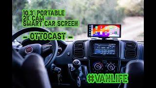 Ottocast Portable Apple CarPlay & Android Auto Car Display Screen 10 inch