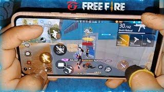 Handcam ️ BR Rank Push gameplay | Full map Free Fire max  4finger hud settings  Realme 8 4g 