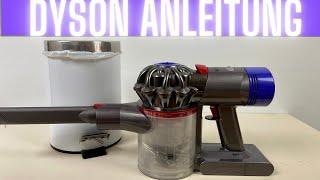 Dyson Staubbehälter entleeren - Anleitung Tutorial Reinigung V6 V7 V8 V10 V11