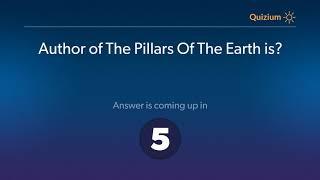 Author of The Pillars Of The Earth is?   Books and Authors Quiz