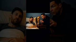 cristiano ronaldo stealing Messi's world cup  #ai #artificialintelligence #football #funny