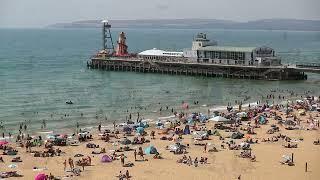 Bournemouth Beach sizzles on the hottest day Britain has ever recorded