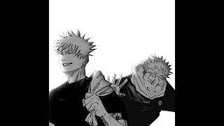 Itadori yuuji pats gojo on his back  jujutsu kaisen manga animation