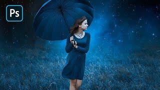 Photoshop Effect - Make a Photo Into a Blue Fantasy