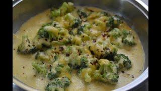 Easy TENDER-CRISP delicious CREAMY BROCCOLI in 4 Minutes