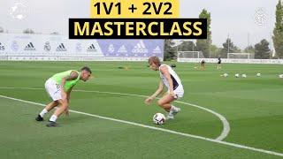 Real Madrid  INTENSE 1v1 2v2 Attacking & Defending Soccer Training | Small Sided Game