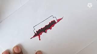 blade art design on paper ck art