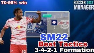 SM22 3-4-2-1 Unbeatable Tactics With 70%-95%win | Soccer Manager 2022.