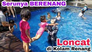 SERUNYA BERENANG, LONCAT DI KOLAM | QIFA AGUNG