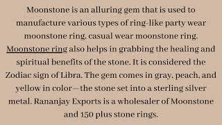 Moonstone : Natural Gemstone Jewelry Collection - Rananjay Exports