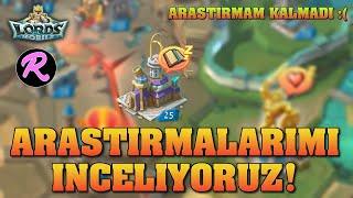 Lords Mobile Araştırmalarımı İnceliyoruz! Maksimum Araştırma Kudreti Kaç? Araştırmalarım BİTTİ :(