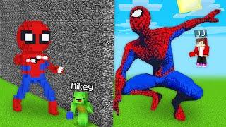 JJ and Mikey CHEATED with SPIDER MAN Build Battle in Minecraft (Maizen Mizen Mazien) Parody