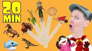 Thanksgiving Pop Sticks and More Kids Songs | Sing with Matt