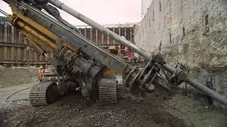 Securing of an excavation pit with temporary ground anchors - 3 min