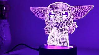 Epic Star Wars Night Light: 3D Illusion with 4 Patterns