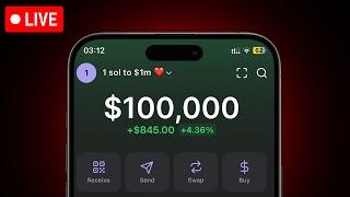 $100,000 CHALLENGE ‍️ DAY 1 ‍️ TRADING MEMECOINS ‍️ !bullx !nova !tracker