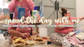 MOBILE HOME DECLUTTER | mobile home homemaking in the double wide | homemaking prep with me!