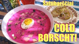 Cold Borscht - Lithuanian “pink soup” | Šaltibarščiai | Свекольник