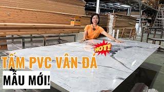 Chi tiết kích thước và báo giá tấm PVC vân đá mẫu mới | Tấm nhựa giả đá ốp tường mới | Haroma