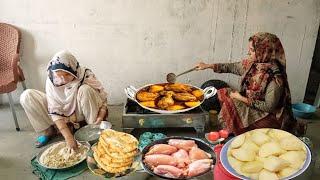 Village Life || Sham Ka Roti Salan Aloo Chiken Tandoori Roti Ky Sath || irma,s family