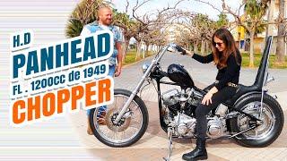 Increíble transformación de estaPanhead FL 1200ccde 1949 en Chopper!