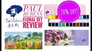 The Best Floral Watercolors? Paul Rubens Florals set of 24 Halfpans Review