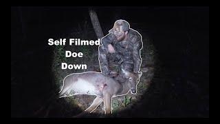 Self Filmed Doe Down | Southern Maine Bow Hunting