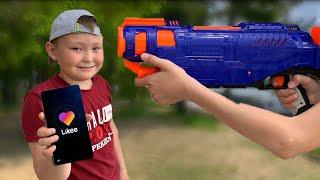 Нёрферы Против Лайкеров// Нёрф Война//Nerf War//Эльдар GO