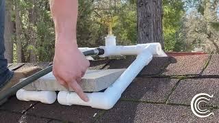 Rooftop Sprinkler Kit / Securing The Sprinkler To The Roof To Withstand High Winds. #Wildfires #DIY