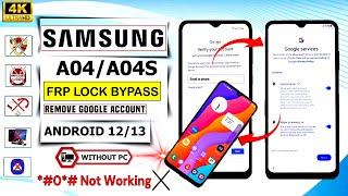 2024 New Method  Samsung A04/A04S FRP Unlock Android 12/13 Without Pc  Gmail/Google Account Unlock