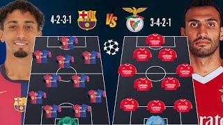  BARCELONA VS BENFICA HEAD TO HEAD PREDICTED LINE-UP  ROUND OF 16 UEFA CHAMPIONS LEAGUE MATCH