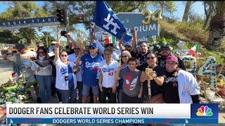 'This is Dodger town!' LA fans celebrate World Series win