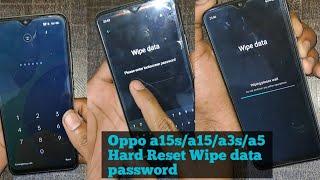 Oppo A15s/A15_A3s/A5 Hard Reset Wipe data password | Oppo a3s Hard Reset % Frp bypass