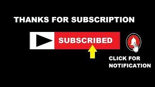 Subscribe Button Black Screen with Bell Animation | Free download