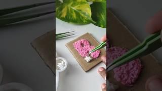 Texture art on cardboard  craft with tissue paper #art #shorts #yt #satisfying #diy