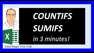 Learn how to use SUMIFS & COUNTIFS function. SUM or COUNT only certain items! EMT1708.