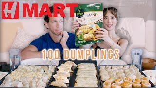  100 Dumplings from H MART | YB vs. FOOD