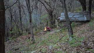 Trip in a chestnut forest. Sleeping in a 50 year old abandoned stone cottage with my dog Bonny