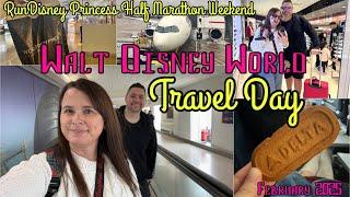 DISNEY WORLD TRAVEL DAY for runDisney weekend | Heathrow to Orlando with DELTA | Florida | FEB 2025