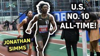 U.S. No. 10 All-Time! Jonathan Simms Runs IMPRESSIVE 46.35 400m At Texas HS Indoor Championship 2025